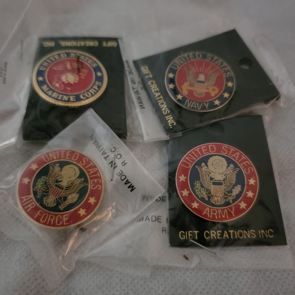 United States Military Emblem Pins Set